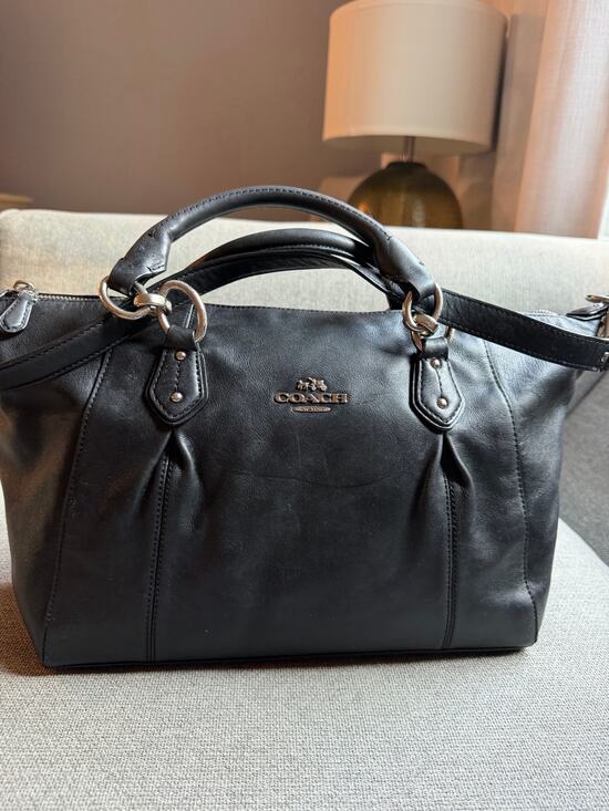 Coach Handbags - Coach Colette Satchel Black Leather Hand Bag Shoulder